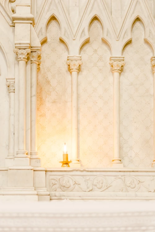 moulage colonne rose marron orange